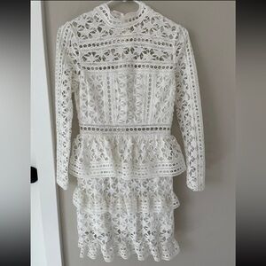 Elegant White Lace Dress